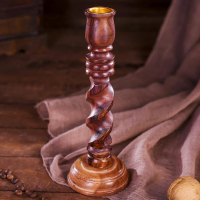 Подсвечник дерево "Резной" 8х8х18 см Подсвечник дерево "Резной" 8х8х18 см