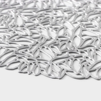 Салфетка сервировочная на стол &laquo;Манифик&raquo;, d=38 см, цвет серебряный