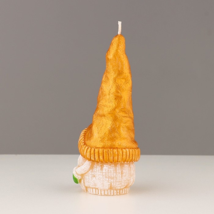 Свеча декоративная Свеча декоративная "Сказочный гномик", 5,2х5,8х13,2 см, металлик