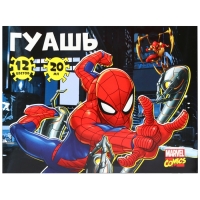 Гуашь 12 цветов по 20 мл, Человек-паук Гуашь 12 цветов по 20 мл, Человек-паук