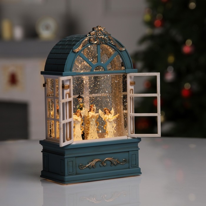 Светодиодная фигура &laquo;Ангелы в арке&raquo; 13.5 &times; 22 &times; 7.8 см, пластик, батарейки ААх3 (не в комплекте), USB, свечение тёплое белое