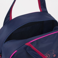 Сумка спортивная женская на молнии, средний размер, цвет синий/розовый