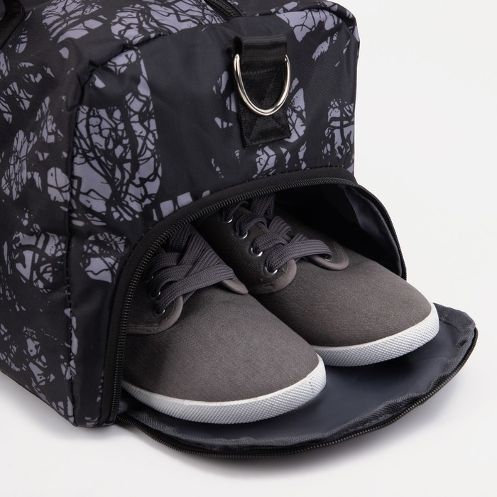 Сумка спортивная на молнии, наружный карман, средний размер, цвет чёрный Сумка спортивная на молнии, наружный карман, средний размер, цвет чёрный