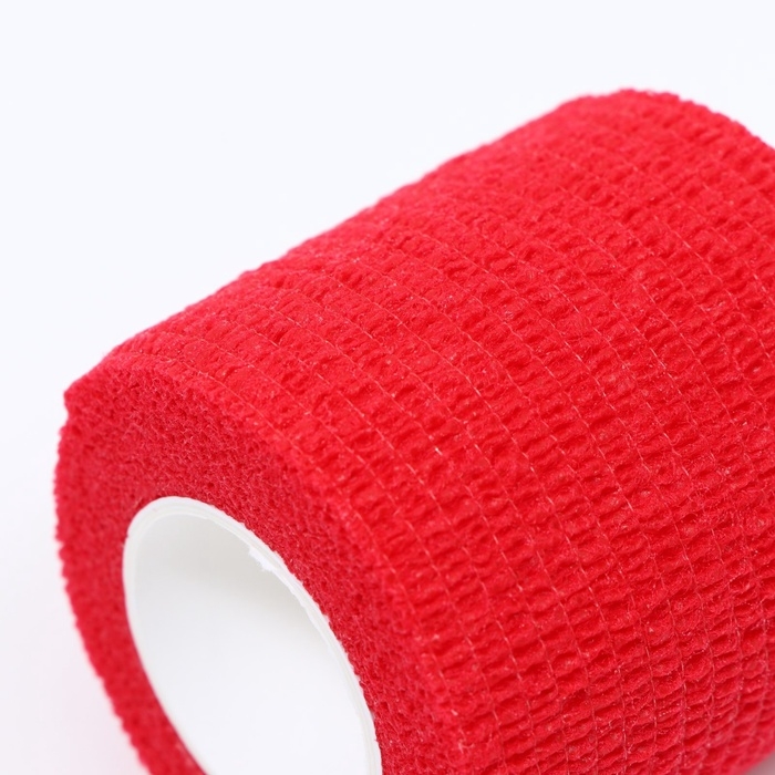 Бинт самофиксирующийся разрывной &laquo;Groomroom&raquo;&lrm;, 5 см х 4,5 м, красный