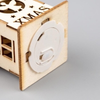 Ёлочная игрушка «Домик с ангелом», от батареек, свечение тёплое белое Ёлочная игрушка «Домик с ангелом», от батареек, свечение тёплое белое