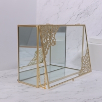 Органайзер для хранения «GREAT», с крышкой, стеклянный, с зеркальным дном, 1 секция, 25 × 17,5 × 8,5 см, цвет прозрачный/медный Органайзер для хранения «GREAT», с крышкой, стеклянный, с зеркальным дном, 1 секция, 25 × 17,5 × 8,5 см, цвет прозрачный/медный