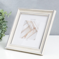 Фоторамка пластик "МИРАМ" 15х15 см бежевый (пластиковый экран)