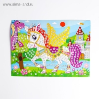 Мозаика стикерная «Пегас» блестки, стразы Мозаика стикерная «Пегас» блестки, стразы