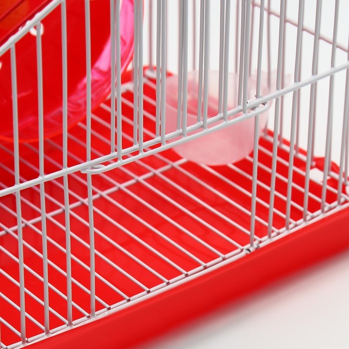 Клетка для грызунов укомплектованная RT-2t, 22 х 16 х 20 см, красная