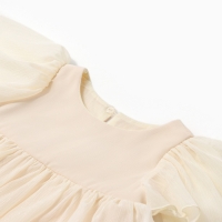 Платье для девочки MINAKU: PartyDress, цвет молочный, рост 122 см Платье для девочки MINAKU: PartyDress, цвет молочный, рост 122 см