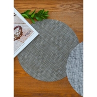 Салфетка сервировочная на стол Доляна &laquo;Ди&raquo;, d=38 см, цвет бежевый