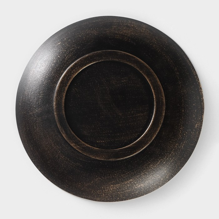 Блюдо для фруктов Доляна &laquo;Роза&raquo;, 29,5&times;3,5 см, цвет золотой с зелёным