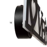 Бра 2509/1 LED 12Вт 3000К черный 40х12 см