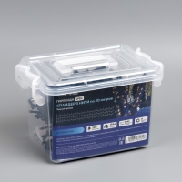 Гирлянда «Клип-лайт» 3 нити по 20 м, IP44, УМС, тёмная нить, 399 LED, свечение синее, 8 режимов, 24 В Гирлянда «Клип-лайт» 3 нити по 20 м, IP44, УМС, тёмная нить, 399 LED, свечение синее, 8 режимов, 24 В