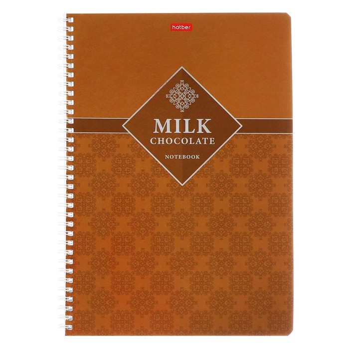 Тетрадь А4, 96 листов в клетку на гребне Chocolate, обложка мелованный картон, металлизированный картон, выборочный лак, блок 65г/м2, 4В МИКС Тетрадь А4, 96 листов в клетку на гребне Chocolate, обложка мелованный картон, металлизированный картон, выборочный лак, блок 65г/м2, 4В МИКС