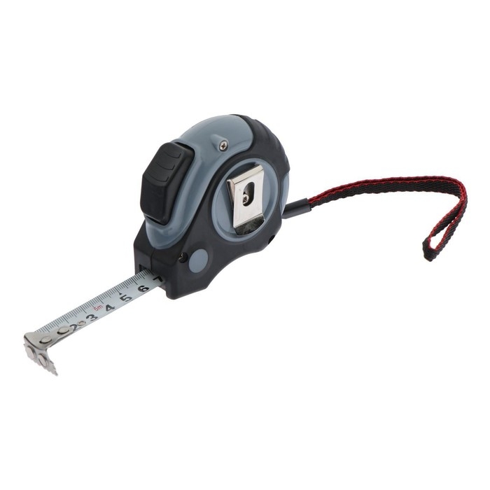 Рулетка ТУНДРА, двухкомпонентный корпус, автостоп, магнитный зацеп, 5 м х 19 мм Рулетка ТУНДРА, двухкомпонентный корпус, автостоп, магнитный зацеп, 5 м х 19 мм