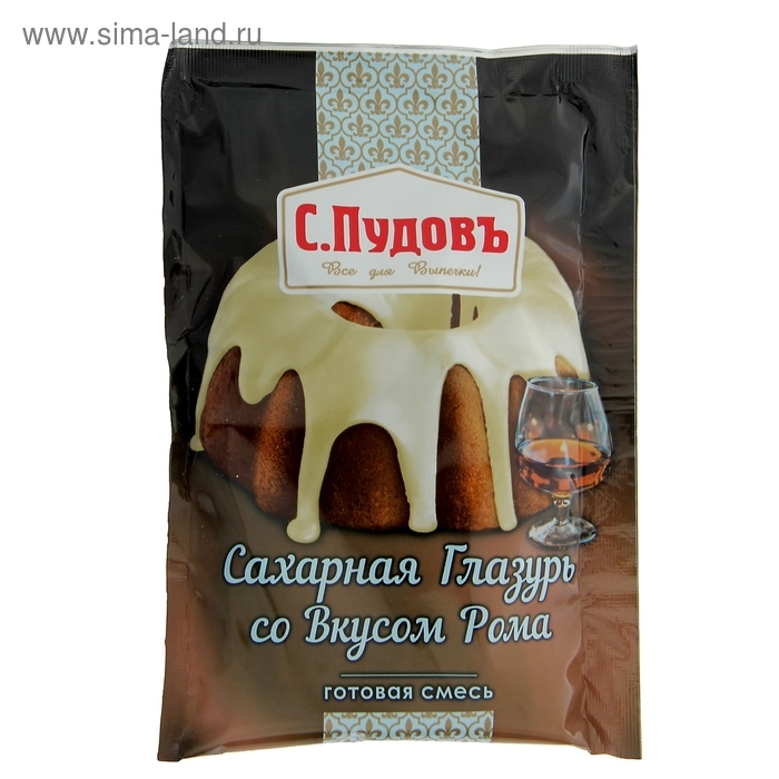 Сахарная глазурь &laquo;С. Пудовъ&raquo;, со вкусом рома, 100 г