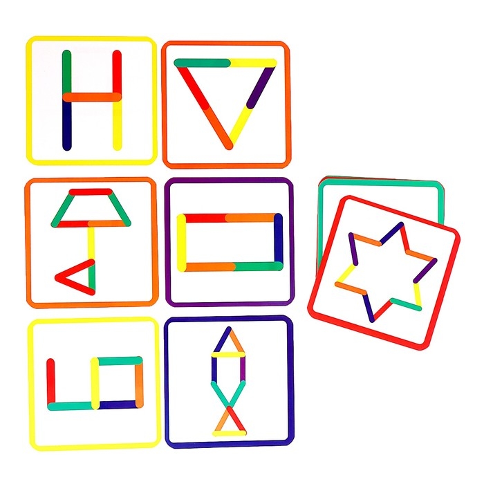 Развивающий набор &laquo;Собери фигуры&raquo;, с палочками