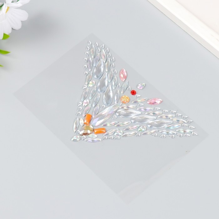 Наклейка пластик стразы Наклейка пластик стразы "Украшение. Полёт" МИКС 15х12 см