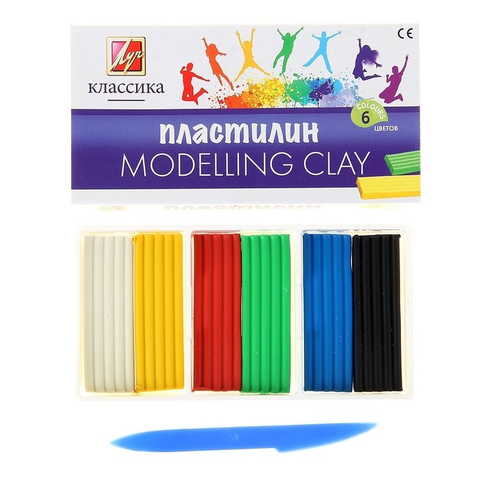 Пластилин 6 цветов 120 г Пластилин 6 цветов 120 г "Классика"