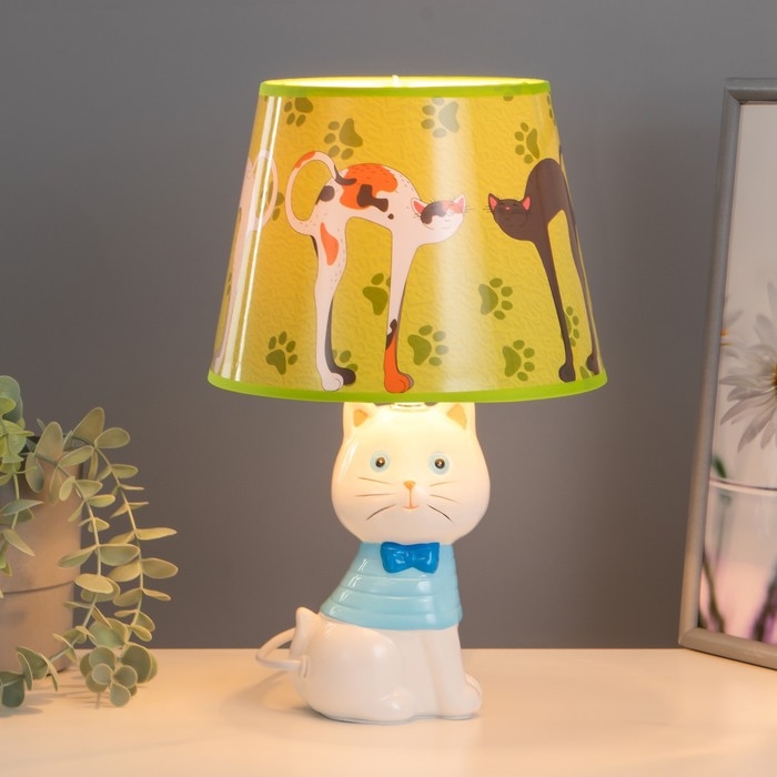 Настольная лампа "Котенок" Е14 15Вт белый  20х20х32 см RISALUX