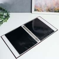 Фотоальбом на кольцах 30 листов+30 файлов "Сладости" чёрные листы 31,4х25,8х5 см