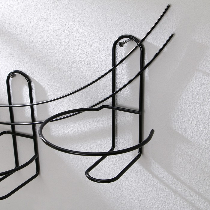 Подвес для кашпо, настенный, на 2 горшка, d=16 см, чёрный, &laquo;Взлёт - 2&raquo;