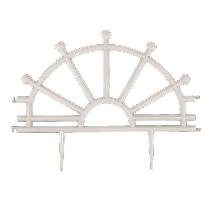 Ограждение декоративное, 32 &times; 280 см, 7 секций, пластик, белое, &laquo;Штурвал&raquo;