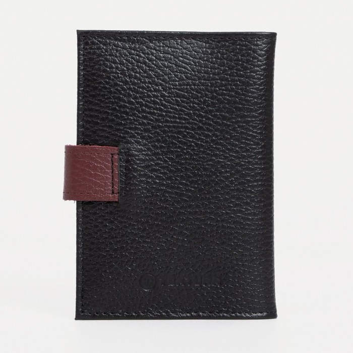 Обложка для автодокументов TEXTURA, цвет бордовый/чёрный