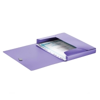 Папка на резинке А4, 800 мкм, Calligrata TOP "Mistral", корешок 40 мм, до 300 листов, сиреневый металлик Папка на резинке А4, 800 мкм, Calligrata TOP "Mistral", корешок 40 мм, до 300 листов, сиреневый металлик