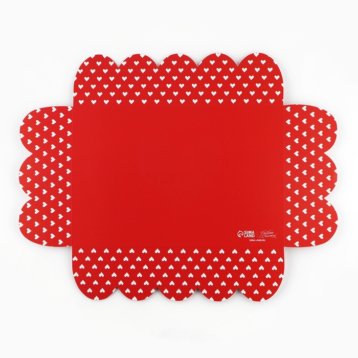 Коробка для кондитерских изделий с PVC крышкой &laquo;С любовью&raquo;, 20 х 30 х 8 см