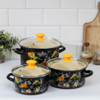 Набор кастрюль &laquo;Сыр 5-1 Экстра&raquo;, 3 предмета: 1,5 л, 2,3 л, 5 л, крышки, индукция