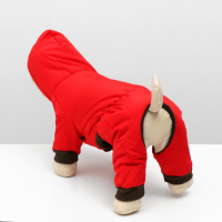 Комбинезон зимний для животных, L (ДС 28-30, ОГ 40-44 см, ОШ 32 см), красный