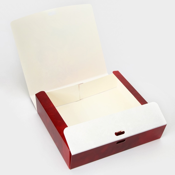 Новый год. Коробка подарочная новогодняя складная, упаковка, &laquo;Новогодний Венок&raquo;, 20 &times; 18 &times; 5 см.