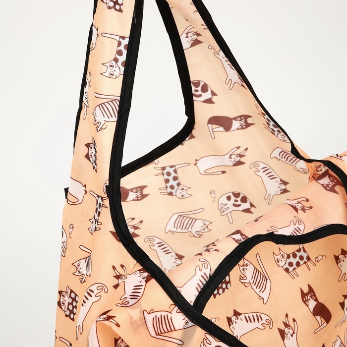 Сумка хозяйственная без застёжки, складная, цвет бежевый