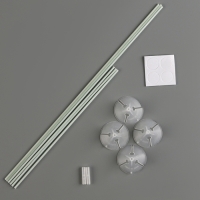 Стойка для воздушных шаров на 4 шара, основание сердце, высота 65 см