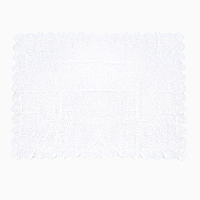 Скатерть Доляна Ажур цв.белый 140*200 &plusmn;5 см, 100%п/э