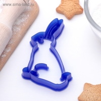 Форма для печенья &laquo;Зайчик&raquo;, вырубка, штамп, цвет МИКС