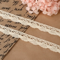 Кружево вязаное, 20 мм × 15 ± 1 м, цвет бежевый Кружево вязаное, 20 мм × 15 ± 1 м, цвет бежевый