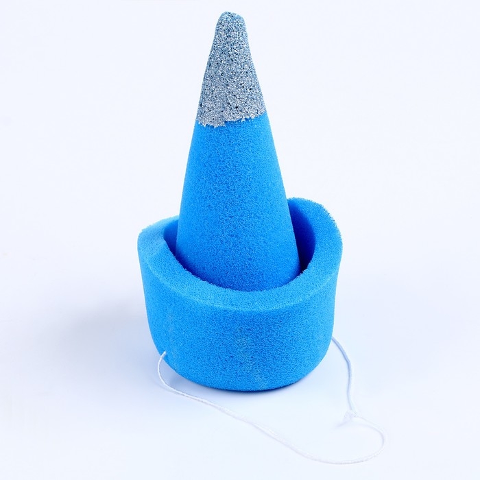 Карнавальный колпак «Клоун», на резинке, поролон, цвет синий Карнавальный колпак «Клоун», на резинке, поролон, цвет синий