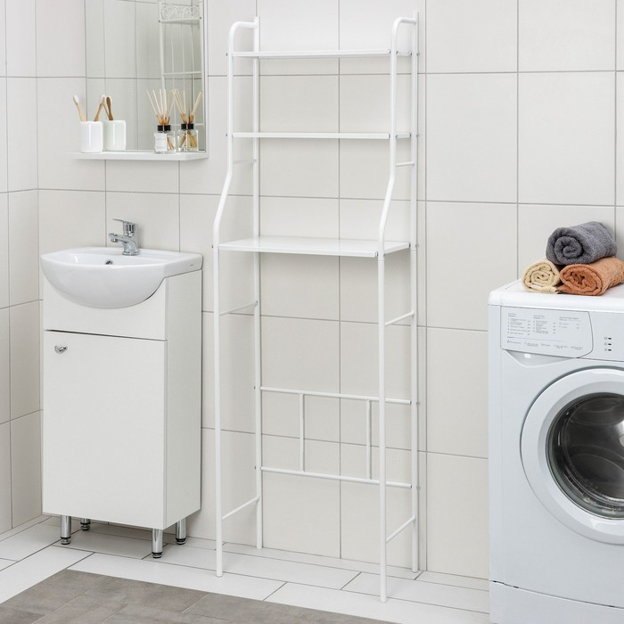 Стеллаж над унитазом, 48&times;26&times;156 см, цвет белый
