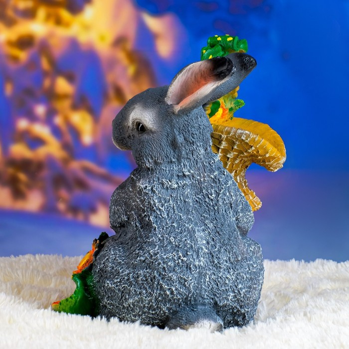 Садовая фигура Садовая фигура "Зайка с лукошком" 29х26х32см