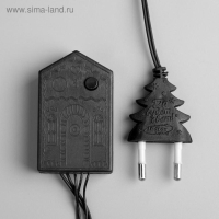 Гирлянда «Нить» 5 м, IP20, тёмная нить, 50 LED, свечение фиолетовое, 8 режимов, 220 В Гирлянда «Нить» 5 м, IP20, тёмная нить, 50 LED, свечение фиолетовое, 8 режимов, 220 В