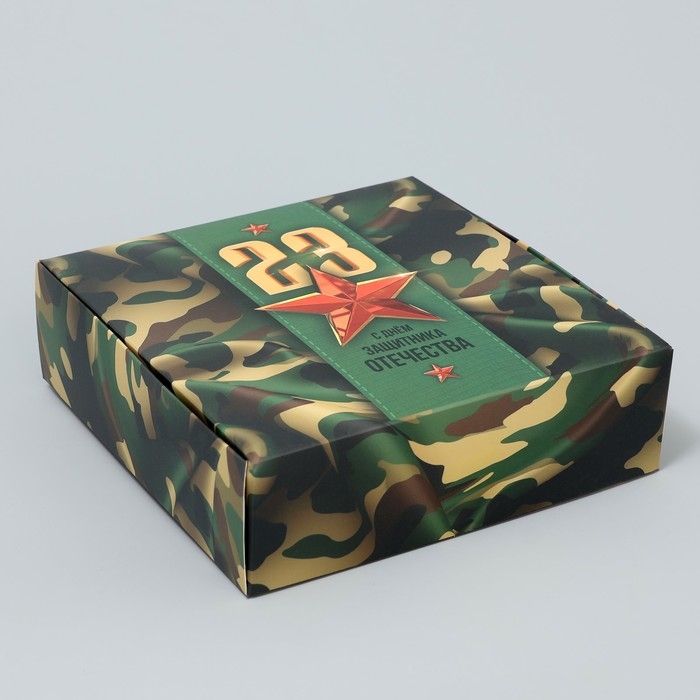 Коробка подарочная складная, упаковка, &laquo;Отечество&raquo;, 16.5 х 16.5 х 5 см