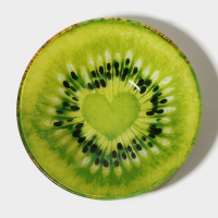 Набор тарелок стеклянных Доляна «Романтичный киви», 19 предметов: 6 десертных тарелок, 6 обеденных тарелок, 6 мисок, салатник Набор тарелок стеклянных Доляна «Романтичный киви», 19 предметов: 6 десертных тарелок, 6 обеденных тарелок, 6 мисок, салатник