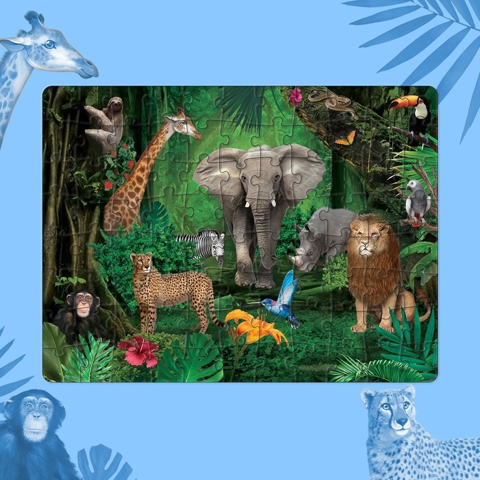 Пазлы светящиеся &laquo;В жарких странах&raquo;, 88 деталей