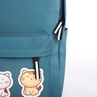 Рюкзак школьный из текстиля на молнии, водонепроницаемый, 4 кармана, цвет зелёный Рюкзак школьный из текстиля на молнии, водонепроницаемый, 4 кармана, цвет зелёный