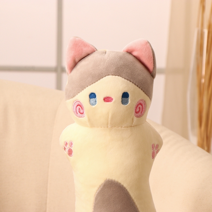 Мягкая игрушка &laquo;Кот-батон&raquo;, 50 см, цвет светло-серый