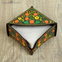 Салфетница деревянная "Хохлома земляника", цветная Салфетница деревянная "Хохлома земляника", цветная