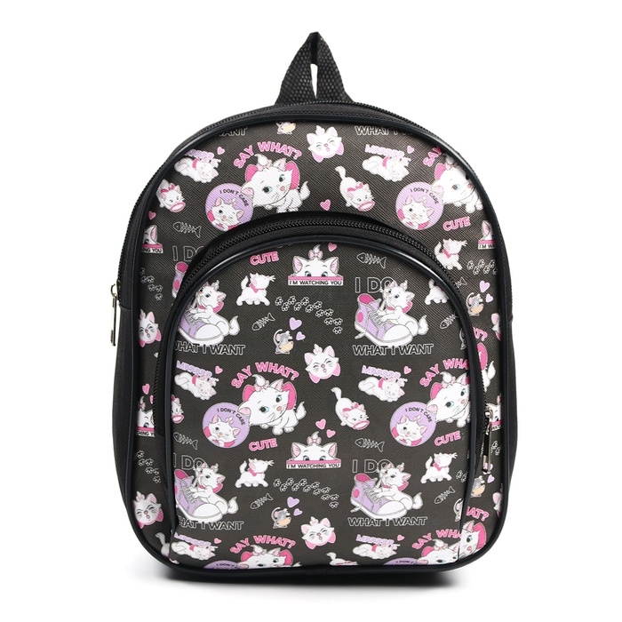 Рюкзак детский для девочки с карманом, 23&times;19&times;6 см, Коты аристократы